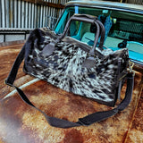 Genuine Cowhide Overnight Travel Bag Brown 2