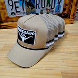 Desperado Trucker Cap Tan Pinstripe Patch
