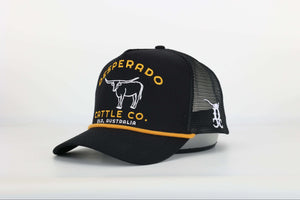 Desperado Trucker Cap Cattle Co. Black Roper