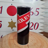 Chevrolet Light 20oz Stainless Tumbler Cup & Straw