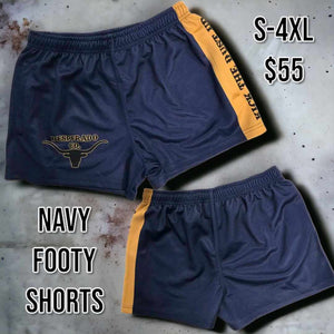 Kick The Dust Up Navy Footy Shorts