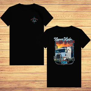 GBL Black Tee Never Late