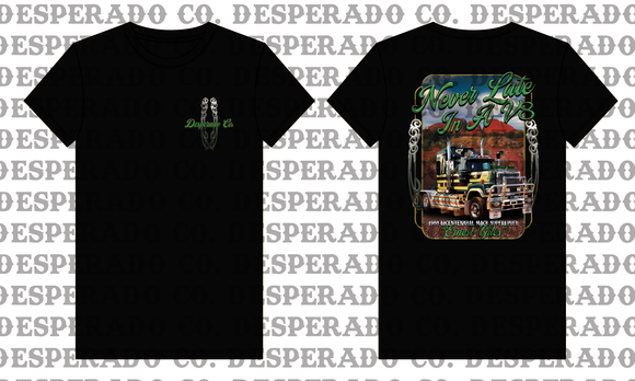 Desperado Co. Never Late In A V8 Bicentennial Mack Tee