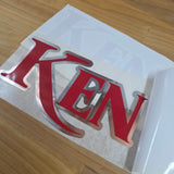 Windscreen Banner Kenworth Red & Chrome