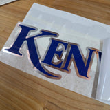 Windscreen Banner Kenworth Blue & Chrome