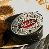 Peterbilt Belt Buckle & Longhorn Leather Belt (2 colours!)