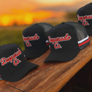 Desperado Trucker Cap Black & Red Classic