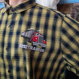 X LARGE Navy Yellow Trucker Kenworth