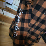 X LARGE Tan Flanno Kick The Dust Up
