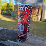 Eat Sleep Truckin Repeat 20oz Stainless Tumbler Cup & Straw