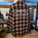 X LARGE Tan Flanno Kick The Dust Up