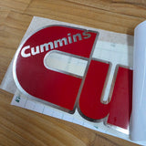 Windscreen Banner Cummins Red & Chrome