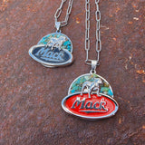 Genuine Turquoise Chip Mack Necklace