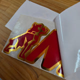Windscreen Banner Mack Red & Gold