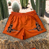 Desperado Co. Orange Scrolls Footy Shorts