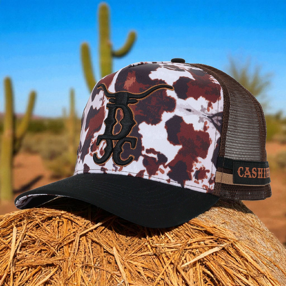 Desperado Trucker Cap Cattle Co. Cow Print