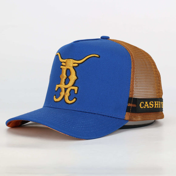 Desperado Trucker Cap Cattle Co. Blue & Gold