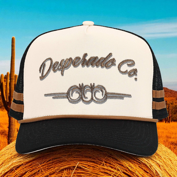 Desperado Trucker Cap Black & Bronze Custom Merch
