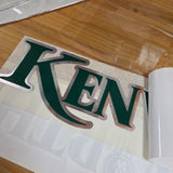 Windscreen Banner Kenworth Green & Chrome