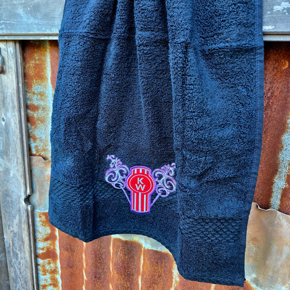 Plush Red Kenworth Towel, Hand Towel, Mat