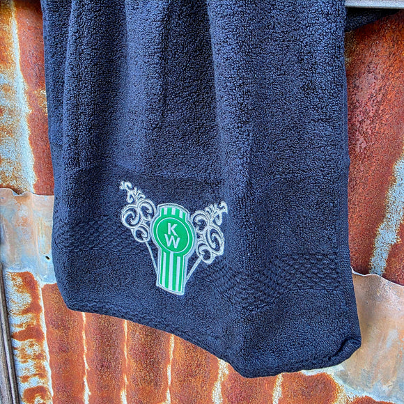 Plush Green Kenworth Towel, Hand Towel, Mat