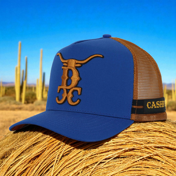 Desperado Trucker Cap Cattle Co. Blue & Gold