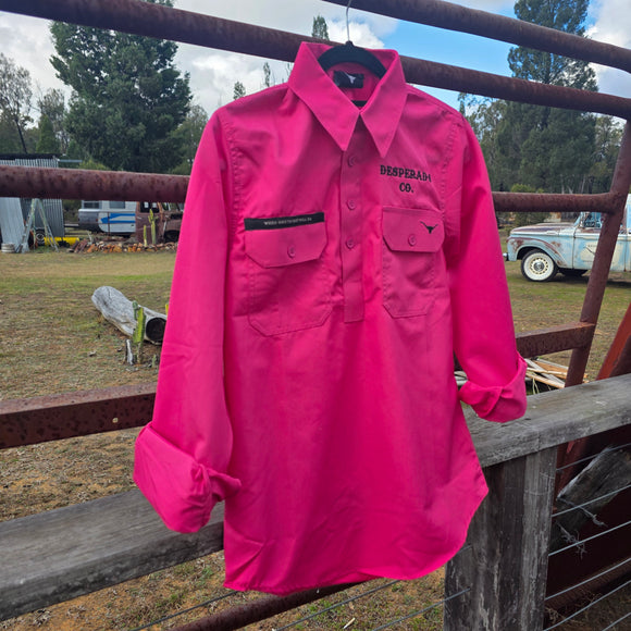 Desperado Co. Long Sleeve Work Shirt Pink