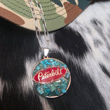 Genuine Turquoise Chip Peterbilt Necklace