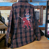 3XL Cowgirls Ride Longer Check Shirt