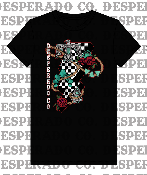 Desperado Co. Ladies Checker Lightning Tee