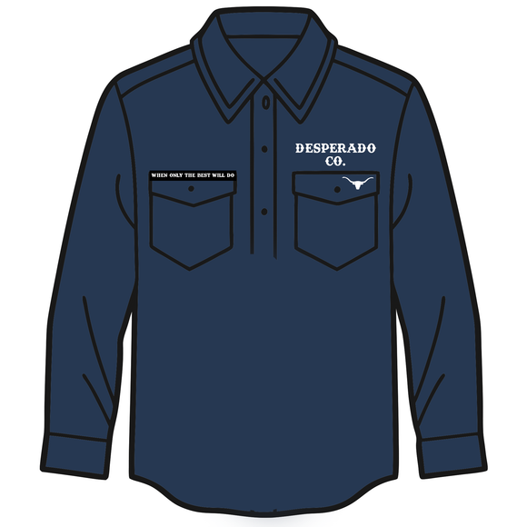 Desperado Co. Long Sleeve Work Shirt Navy