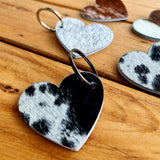 Handmade In Australia Cowhide Heart Keychain