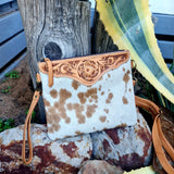 Handmade Aus Cowhide Sling Bag Tan Speckle