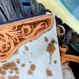 Handmade Aus Cowhide Sling Bag Tan Speckle