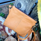 Handmade Aus Cowhide Sling Bag Tan Speckle
