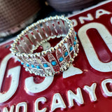 Turquoise & Silver Navajo Style Cuff
