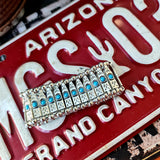 Turquoise & Silver Navajo Style Cuff