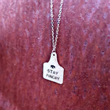 Stay Punchy Cattle Tag Necklace