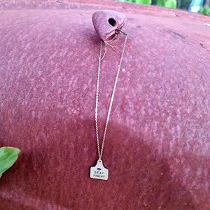 Stay Punchy Cattle Tag Necklace