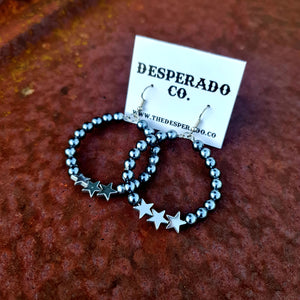 Star Gazer Faux Navajo Silver Earrings