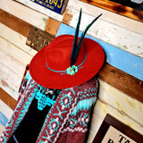Move Over Miranda Maroon & Turquoise Aztec Long Cardigan