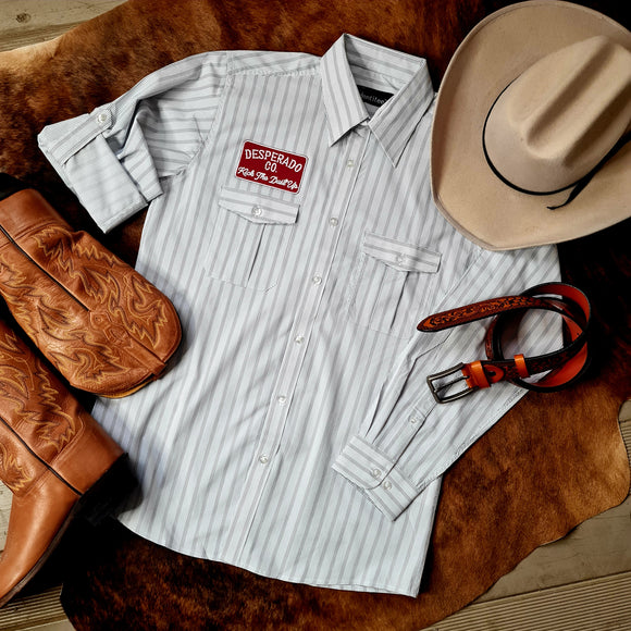 Desperado Co. Cassidy Roll Up Long Sleeve Stripe Button Up