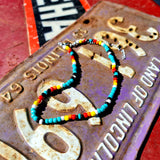 Cowgirl Shit Beaded Choker Turquoise Multi Colour