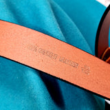 Genuine Leather Buckle Belt Tan