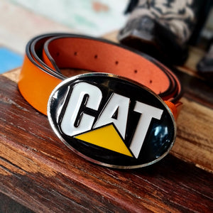 Large CAT Logo Enamel Belt Buckle