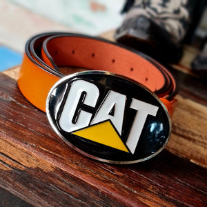 Large CAT Logo Enamel Belt Buckle