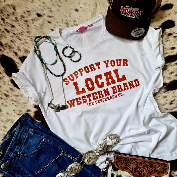 Support Your Local Western Brand Ladies Tee