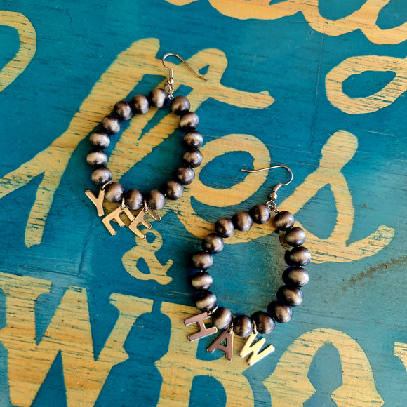 Yee Haw Navajo Style Hoop Earrings