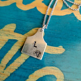Custom Personalised Cattle Tag Necklace