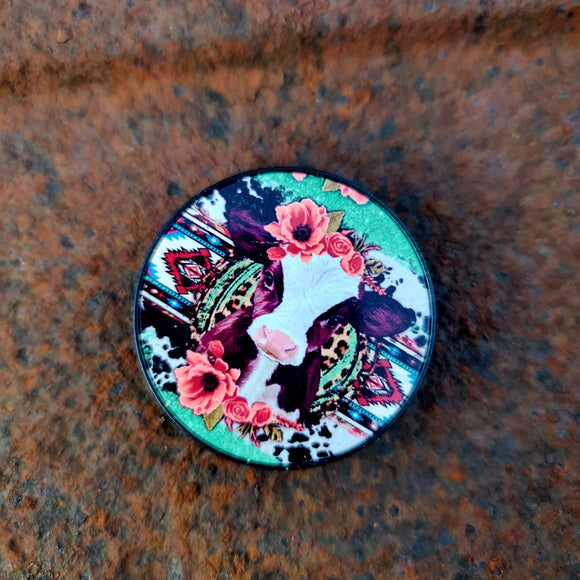 Pink Floral Aztec Calf Pop Socket